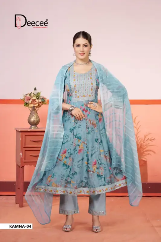 Beautiful Deecee Kamna Vichitra Silk Embroidered Flared Kurti With Bottom Dupatta Wholesale 2026