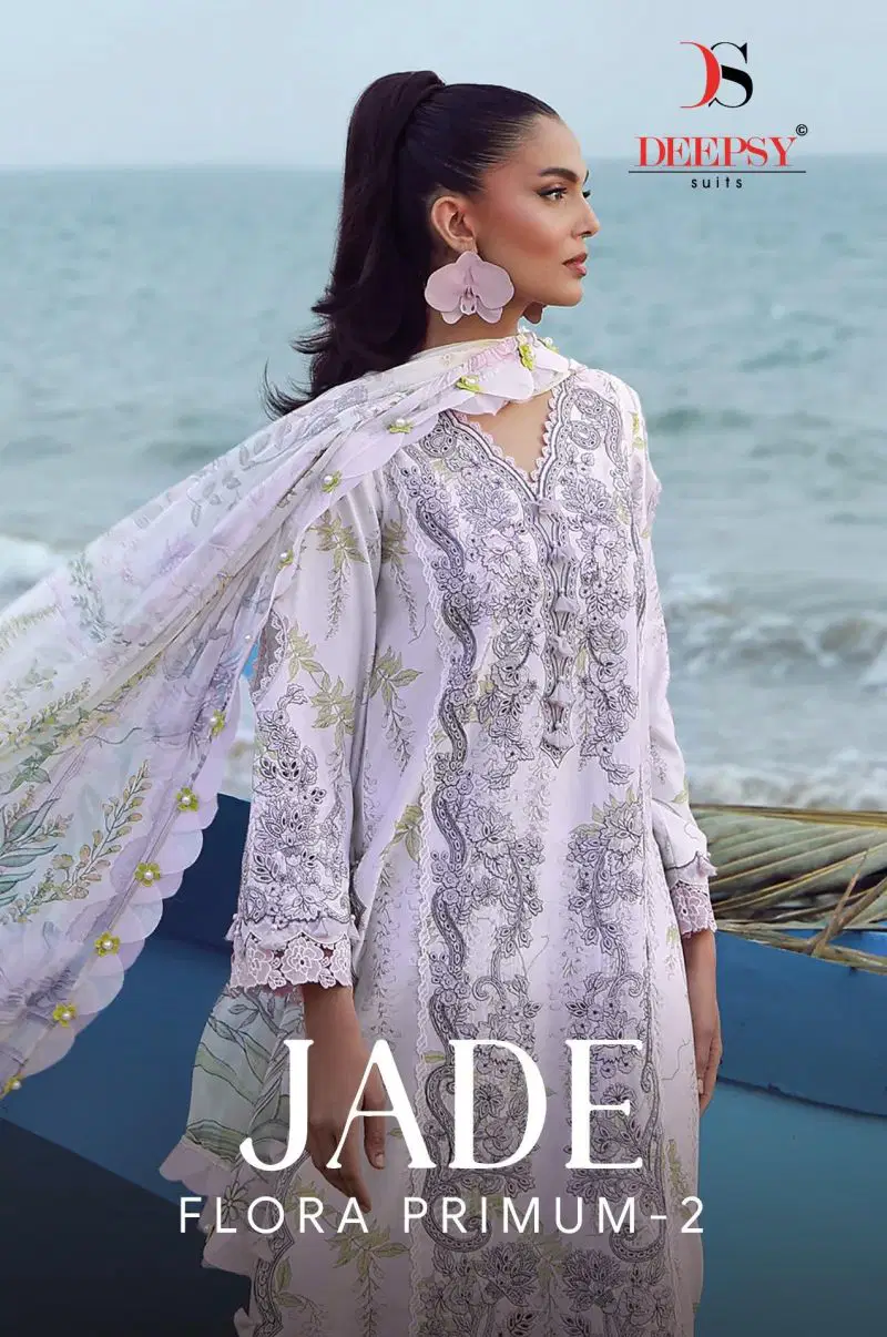 Deepsy Jade Flora Premium Vol 2 Cotton Dupatta Cotton Pakistani Salwar Kameez Wholesale