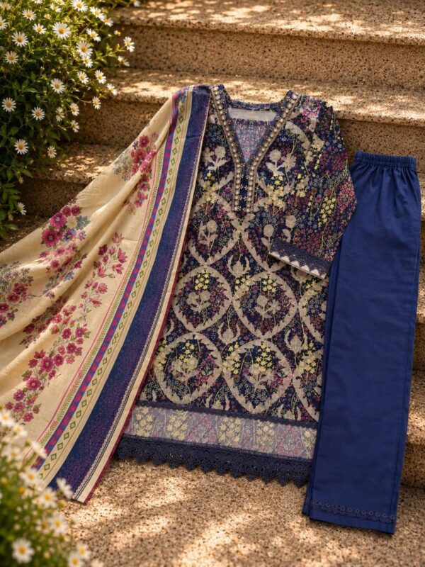 Latest Deepsy Maria B M Print Vol 7 Cotton Dupatta Readymade Cotton Embroidered Salwar Kameez Wholesale 2026