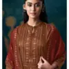 Ganga Venisha 4658 Cotton Satin Print Hand Embroidered Salwar Kameez Wholesale