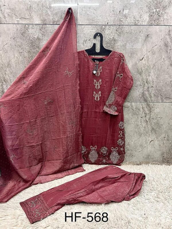 Latest Hoor Tex 568 A To D Crunchy Embroidered Salwar Kameez Wholesale 2026