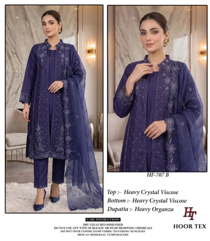 Stylish Hoor Tex 707 A To D Viscose Embroidered Salwar Kameez Collection Wholesale 2026