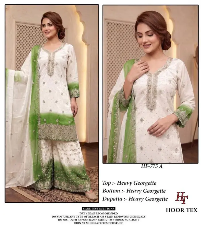 Latest Hoor Tex 775 A To D Georgette Embroidered Salwar Kameeez Collection Wholesale 2026