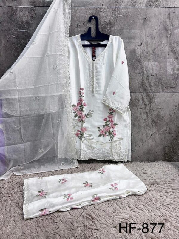 Launching Hoor Tex 877 A To D Malai Satin Embroidered Salwar Kameez Wholesale 2026