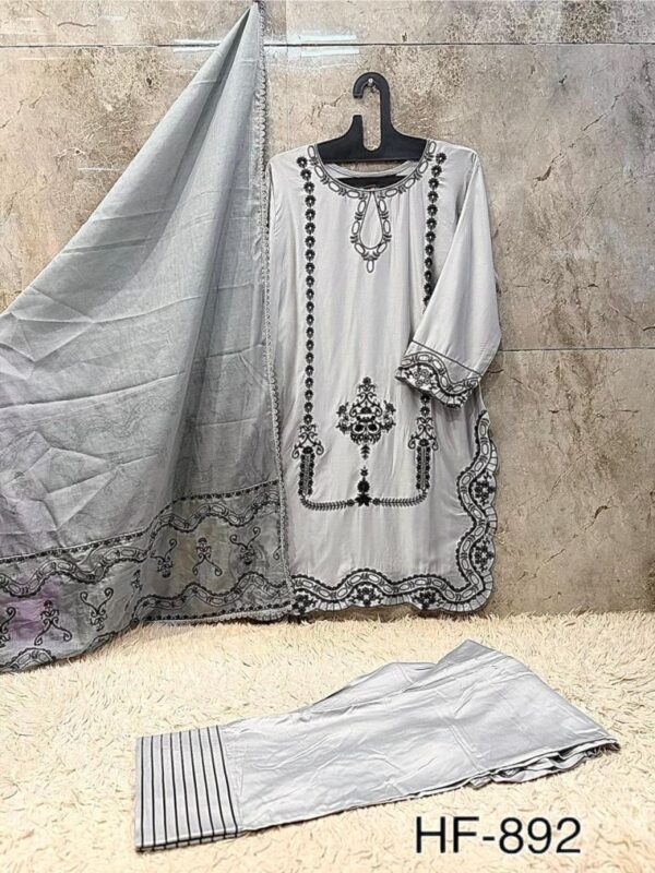 Launching Hoor Tex 892 A To D Rayon Satin Embroidered Salwar Kameez Collection Wholesale 2026