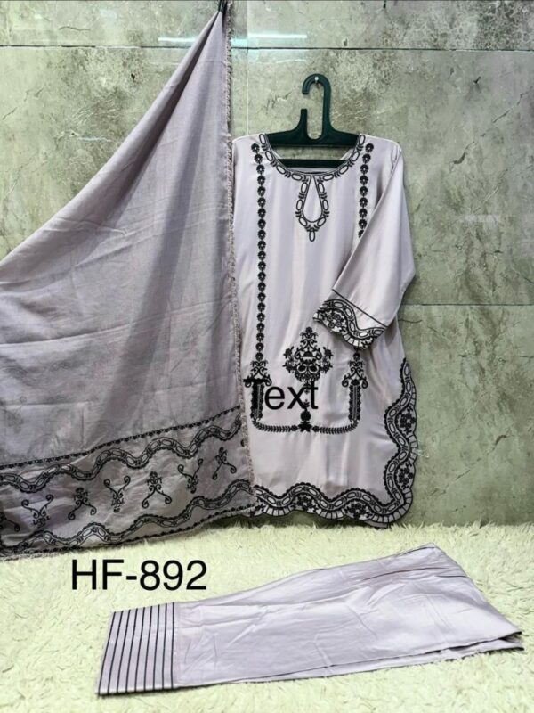 Launching Hoor Tex 892 A To D Rayon Satin Embroidered Salwar Kameez Collection Wholesale 2026