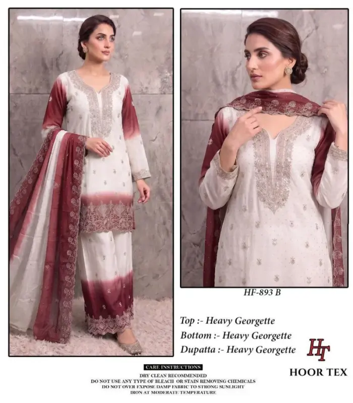 Buy Hoor Tex 893 A To D Georgette Embroidered Salwar Kameez Collection Wholesale 2026