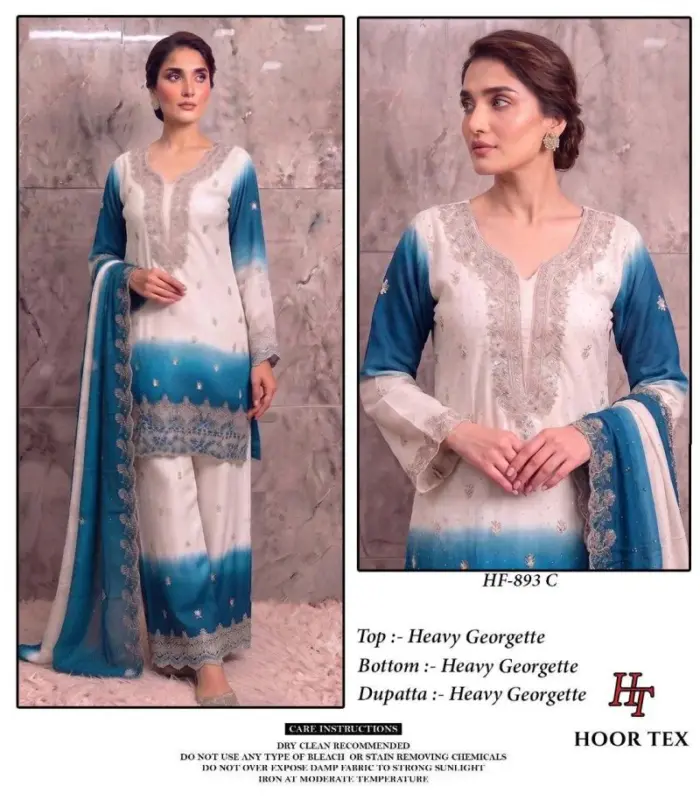 Buy Hoor Tex 893 A To D Georgette Embroidered Salwar Kameez Collection Wholesale 2026