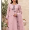 Hoor Tex 894 A To D Rayon Satin Embroidered Salwar Kameez Collection Wholesale