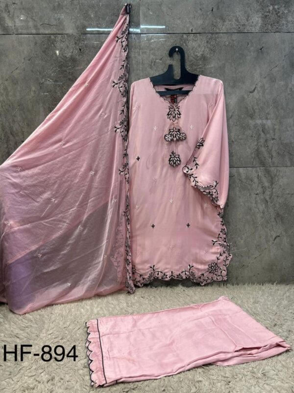 Latest Hoor Tex 894 A To D Rayon Satin Embroidered Salwar Kameez Collection Wholesale 2026