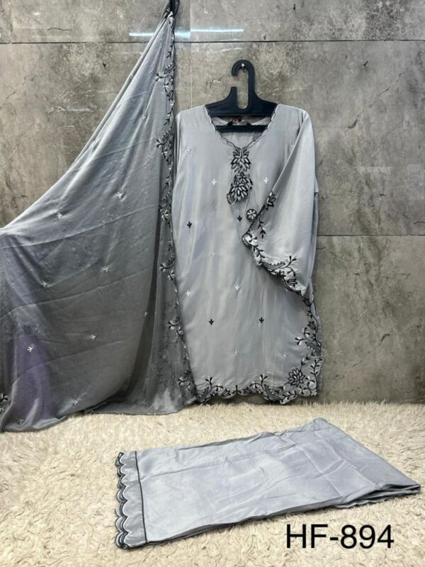 Latest Hoor Tex 894 A To D Rayon Satin Embroidered Salwar Kameez Collection Wholesale 2026