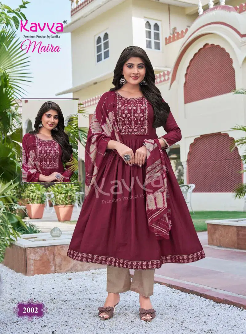 Kavya Maira Vol 2 Chanderi With Embroidery Work Kurti With Bottom Dupatta Wholesale 5 Buy Kavya Maira Vol 2 Chanderi With Embroidery Work Kurti With Bottom Dupatta Wholesale 2026