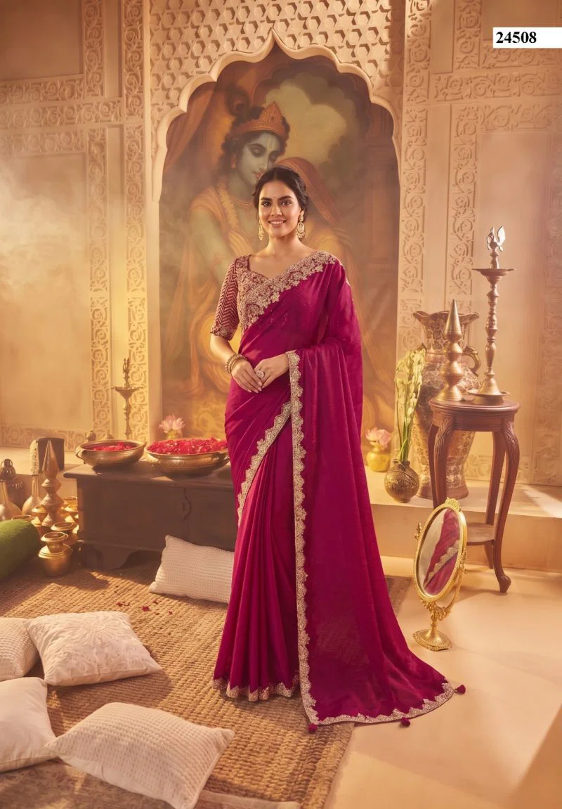 Mahotsav Mohmanthan 24500 Stardust Crepe Silk Saree Collection Wholesale