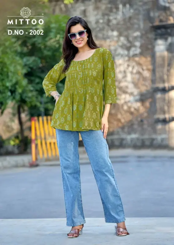 Stylish Mittoo Crispy Rayon Printed Top Wholesale 2026 3 Stylish Mittoo Crispy Rayon Printed Top Wholesale 2026