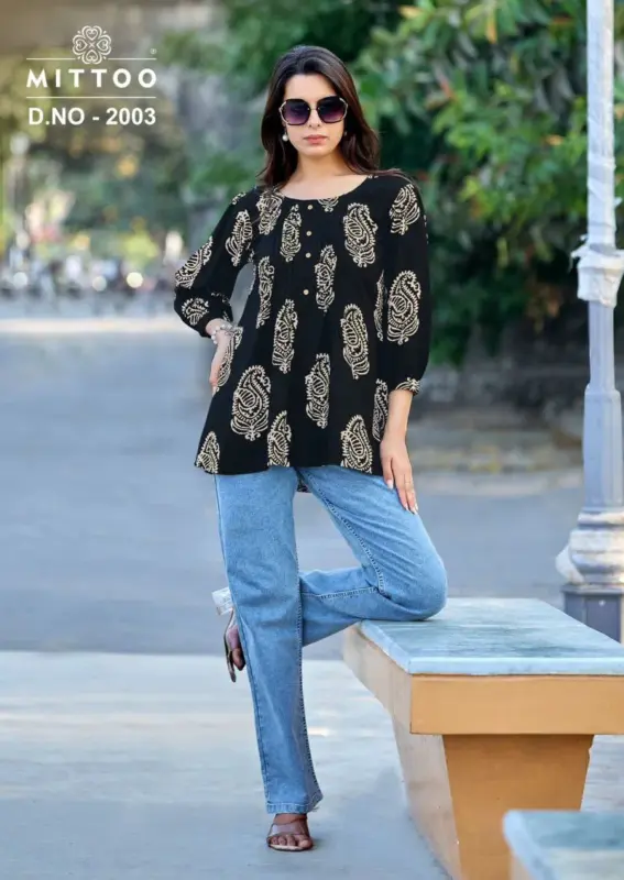 Stylish Mittoo Crispy Rayon Printed Top Wholesale 2026 4 Stylish Mittoo Crispy Rayon Printed Top Wholesale 2026