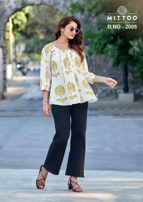 Stylish Mittoo Crispy Rayon Printed Top Wholesale 2026 6 Stylish Mittoo Crispy Rayon Printed Top Wholesale 2026