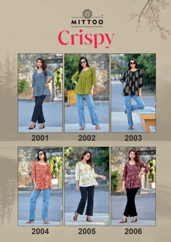 Stylish Mittoo Crispy Rayon Printed Top Wholesale 2026 8 Stylish Mittoo Crispy Rayon Printed Top Wholesale 2026