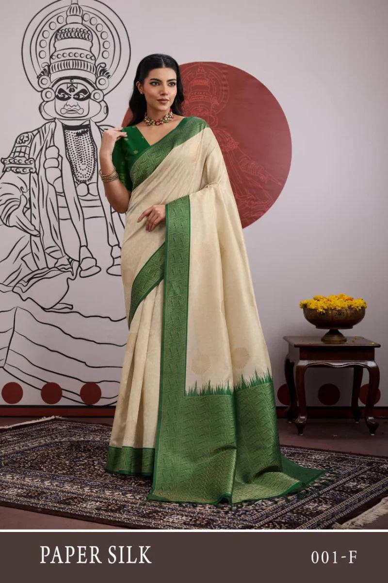 Rajtex Paper Silk Vol 1 Paper Silk Handloom Weaving Saree Collection Wholesale