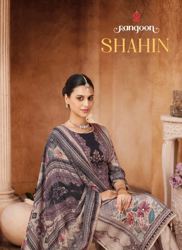 Rangoon Shahin Muslin Digital Printed Swaroyski Work Salwar Kameez Wholesale