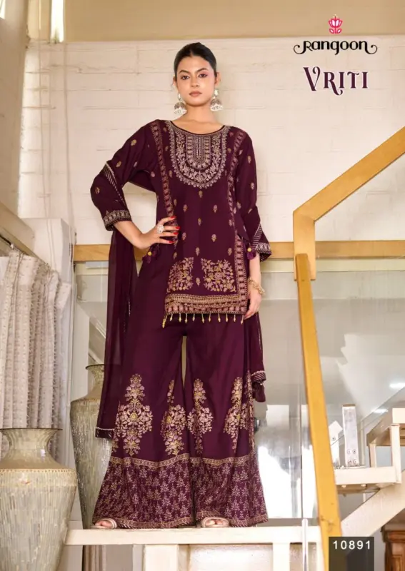 Launching Rangoon Vriti Rayon Printed Khatli Handworked Salwar Kameez Collection Wholesale 2026