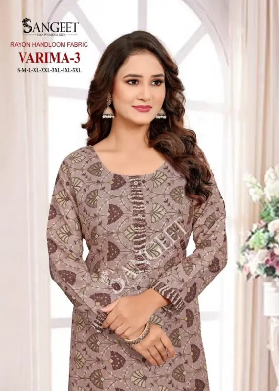Stylish Sangeet Varima Vol 3 Rayon Handloom Kurti With Bottom Collection Wholesale 2026 9 Stylish Sangeet Varima Vol 3 Rayon Handloom Kurti With Bottom Collection Wholesale 2026