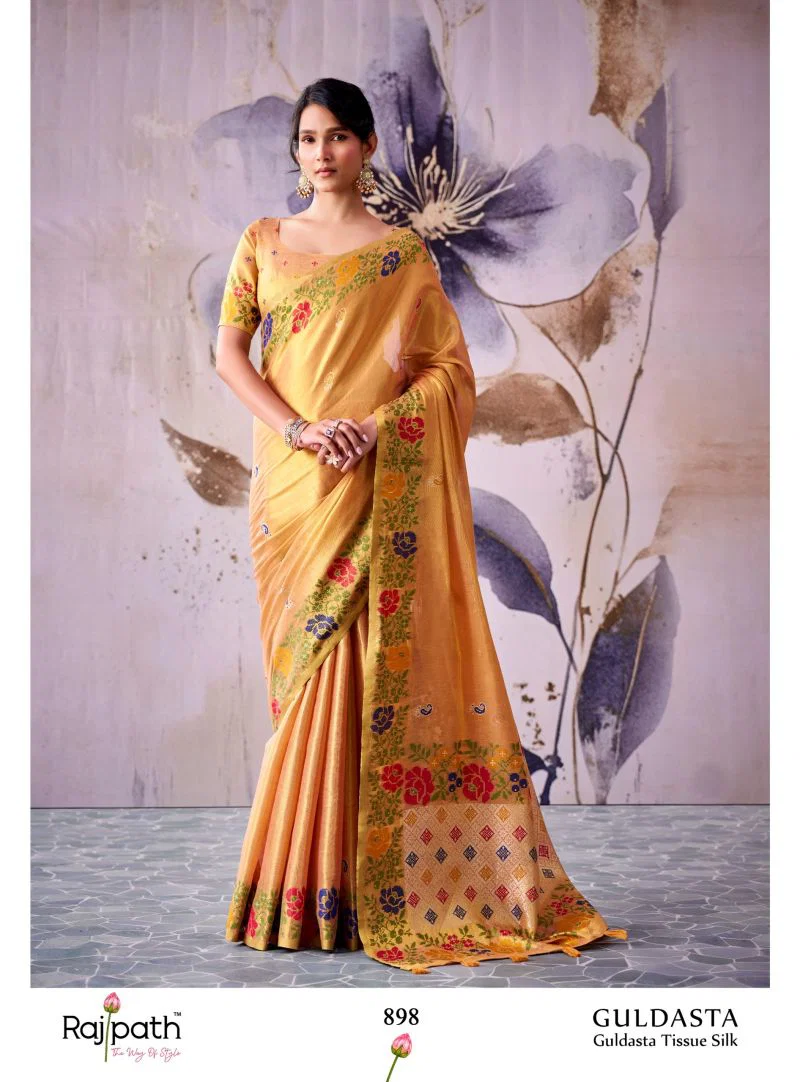 Rajpath Guldasta Tissue Silk Beautiful Saree Collection Wholesale 5 Rajpath Guldasta Tissue Silk Beautiful Saree Collection Wholesale