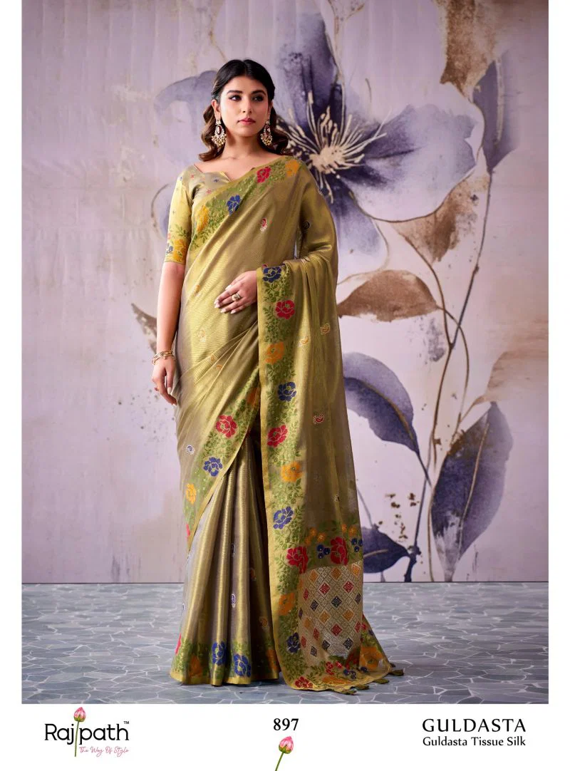 Rajpath Guldasta Tissue Silk Beautiful Saree Collection Wholesale 6 Rajpath Guldasta Tissue Silk Beautiful Saree Collection Wholesale