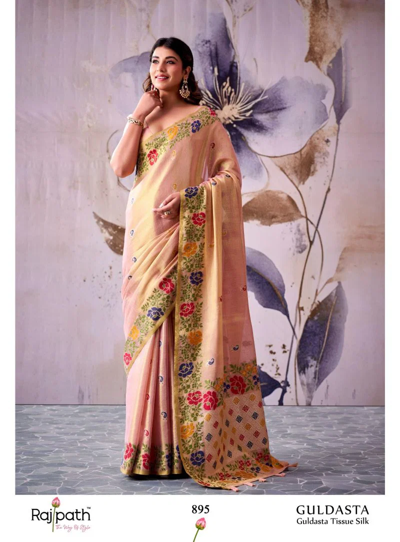 Rajpath Guldasta Tissue Silk Beautiful Saree Collection Wholesale 8 Rajpath Guldasta Tissue Silk Beautiful Saree Collection Wholesale