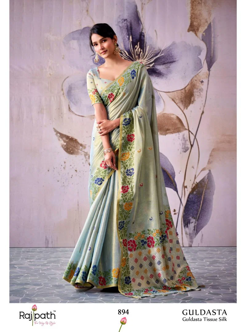 Rajpath Guldasta Tissue Silk Beautiful Saree Collection Wholesale 9 Rajpath Guldasta Tissue Silk Beautiful Saree Collection Wholesale