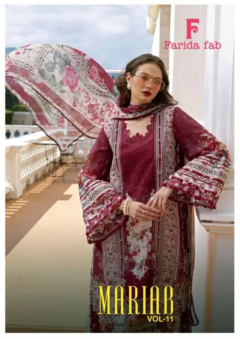 Farida Mariab Vol 11 Readymade Cotton Karachi Kurti Pant With Dupatta Wholesale