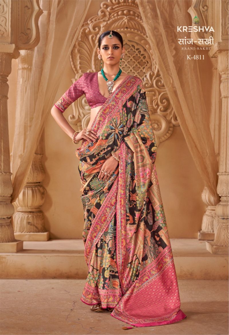 Kreshva Saanj Sakhi Pv Sik Position Printed Saree Collection Wholesale 10 Kreshva Saanj Sakhi Pv Sik Position Printed Saree Collection Wholesale