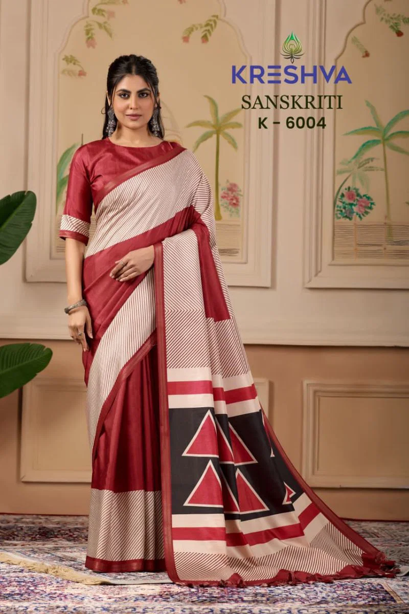 Kreshva Sanskriti Pv Silk Traditional Printed Saree Collection Wholesale 4 Kreshva Sanskriti Pv Silk Traditional Printed Saree Collection Wholesale