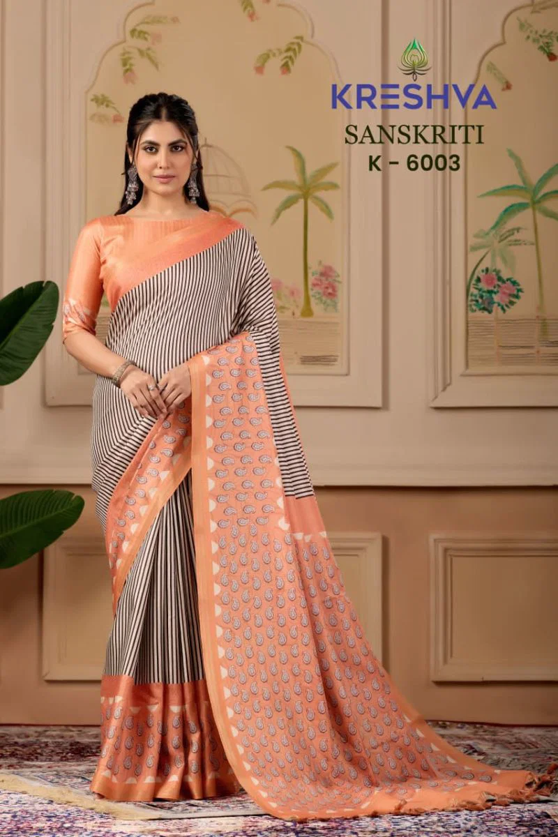 Kreshva Sanskriti Pv Silk Traditional Printed Saree Collection Wholesale 5 Kreshva Sanskriti Pv Silk Traditional Printed Saree Collection Wholesale