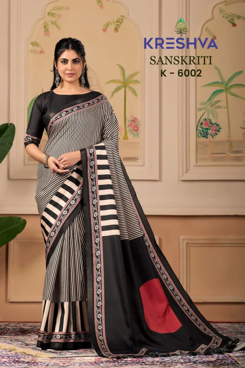 Kreshva Sanskriti Pv Silk Traditional Printed Saree Collection Wholesale 6 Kreshva Sanskriti Pv Silk Traditional Printed Saree Collection Wholesale
