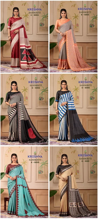 Kreshva Sanskriti Pv Silk Traditional Printed Saree Collection Wholesale 10 Kreshva Sanskriti Pv Silk Traditional Printed Saree Collection Wholesale