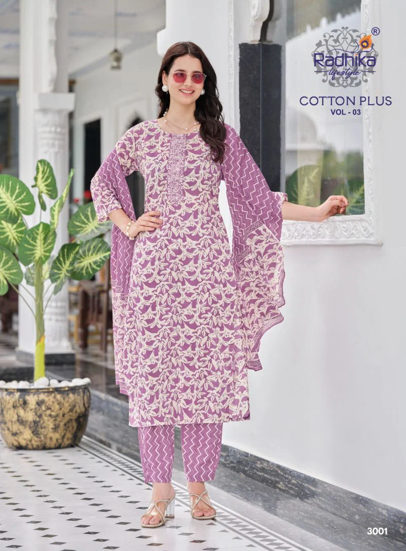 Radhika Cotton Plus Vol 3 Cotton Printed Kurti With Bottom Dupatta Wholesale 4 Beautiful Radhika Cotton Plus Vol 3 Cotton Printed Kurti With Bottom Dupatta Wholesale 2026