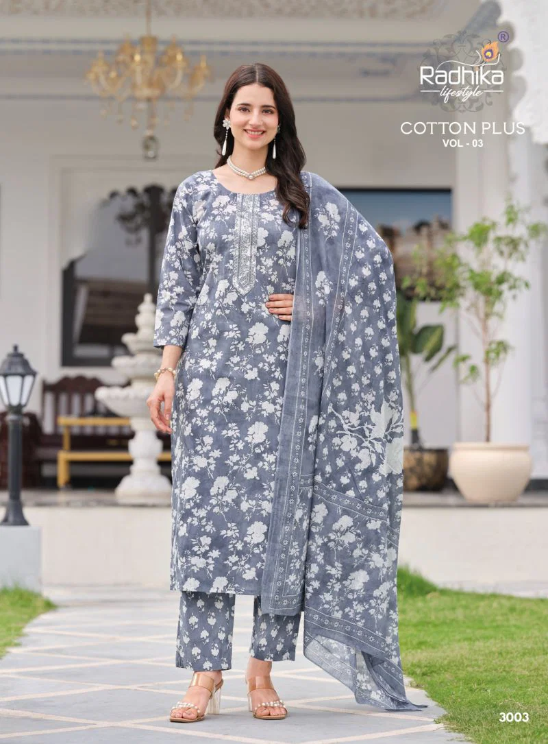Radhika Cotton Plus Vol 3 Cotton Printed Kurti With Bottom Dupatta Wholesale 6 Beautiful Radhika Cotton Plus Vol 3 Cotton Printed Kurti With Bottom Dupatta Wholesale 2026