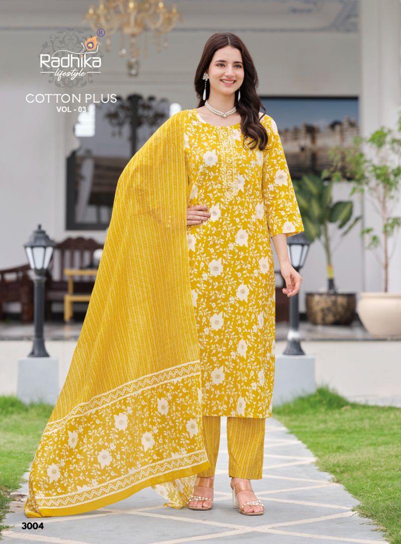 Radhika Cotton Plus Vol 3 Cotton Printed Kurti With Bottom Dupatta Wholesale 7 Beautiful Radhika Cotton Plus Vol 3 Cotton Printed Kurti With Bottom Dupatta Wholesale 2026