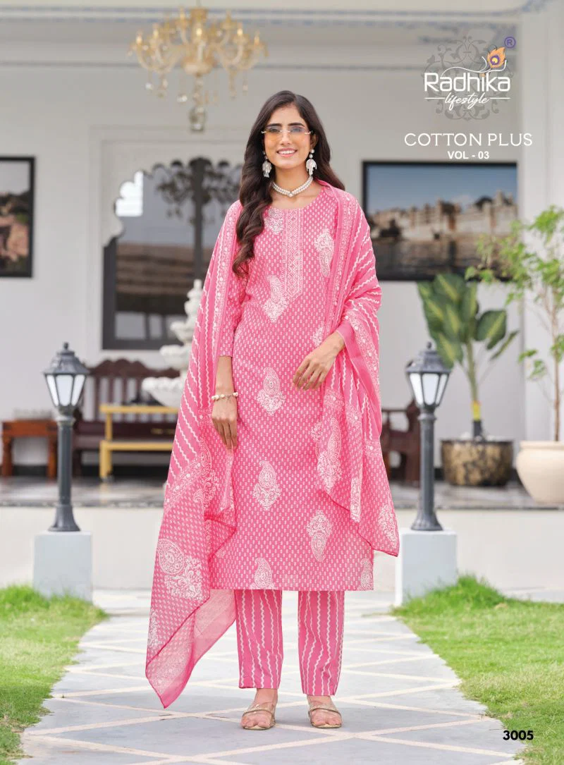 Radhika Cotton Plus Vol 3 Cotton Printed Kurti With Bottom Dupatta Wholesale 8 Beautiful Radhika Cotton Plus Vol 3 Cotton Printed Kurti With Bottom Dupatta Wholesale 2026