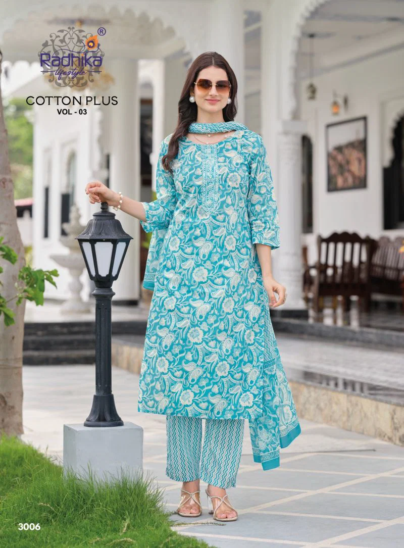 Radhika Cotton Plus Vol 3 Cotton Printed Kurti With Bottom Dupatta Wholesale 10 Beautiful Radhika Cotton Plus Vol 3 Cotton Printed Kurti With Bottom Dupatta Wholesale 2026