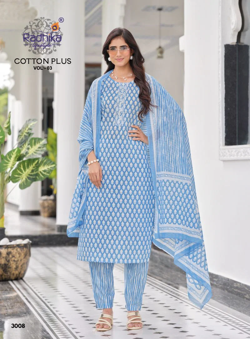 Radhika Cotton Plus Vol 3 Cotton Printed Kurti With Bottom Dupatta Wholesale 11 Beautiful Radhika Cotton Plus Vol 3 Cotton Printed Kurti With Bottom Dupatta Wholesale 2026