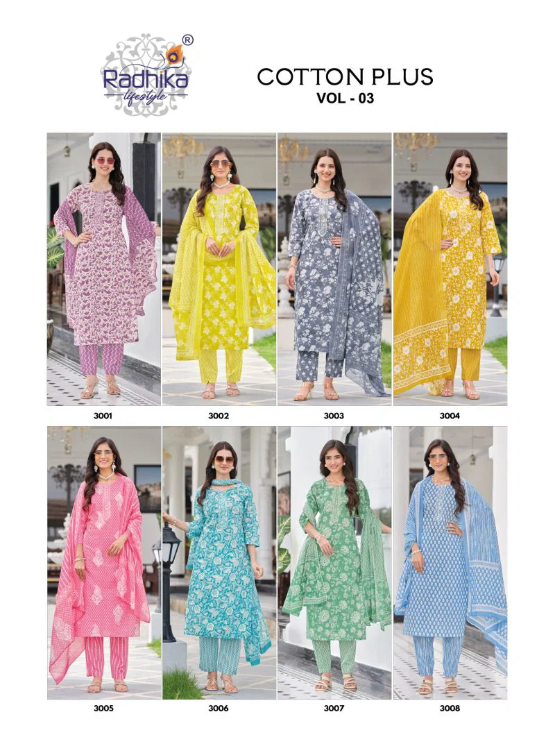Radhika Cotton Plus Vol 3 Cotton Printed Kurti With Bottom Dupatta Wholesale 12 Beautiful Radhika Cotton Plus Vol 3 Cotton Printed Kurti With Bottom Dupatta Wholesale 2026