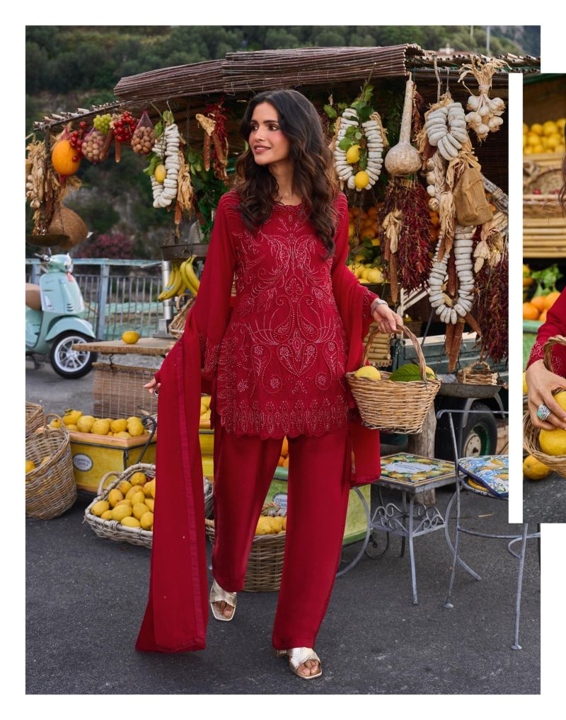 Sayuri Divya Georgette Beads Embroidered Kurti Sharara With Chokar Dupatta Wholesale 8 Beautiful Sayuri Divya Georgette Beads Embroidered Kurti Sharara With Chokar Dupatta Wholesale 2026