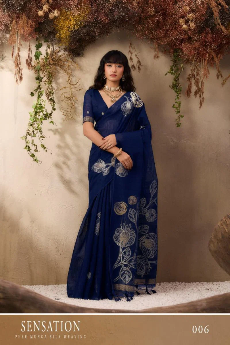 Rajtex Sensation Munga Silk Handloom Weaving Saree Collection Wholesale