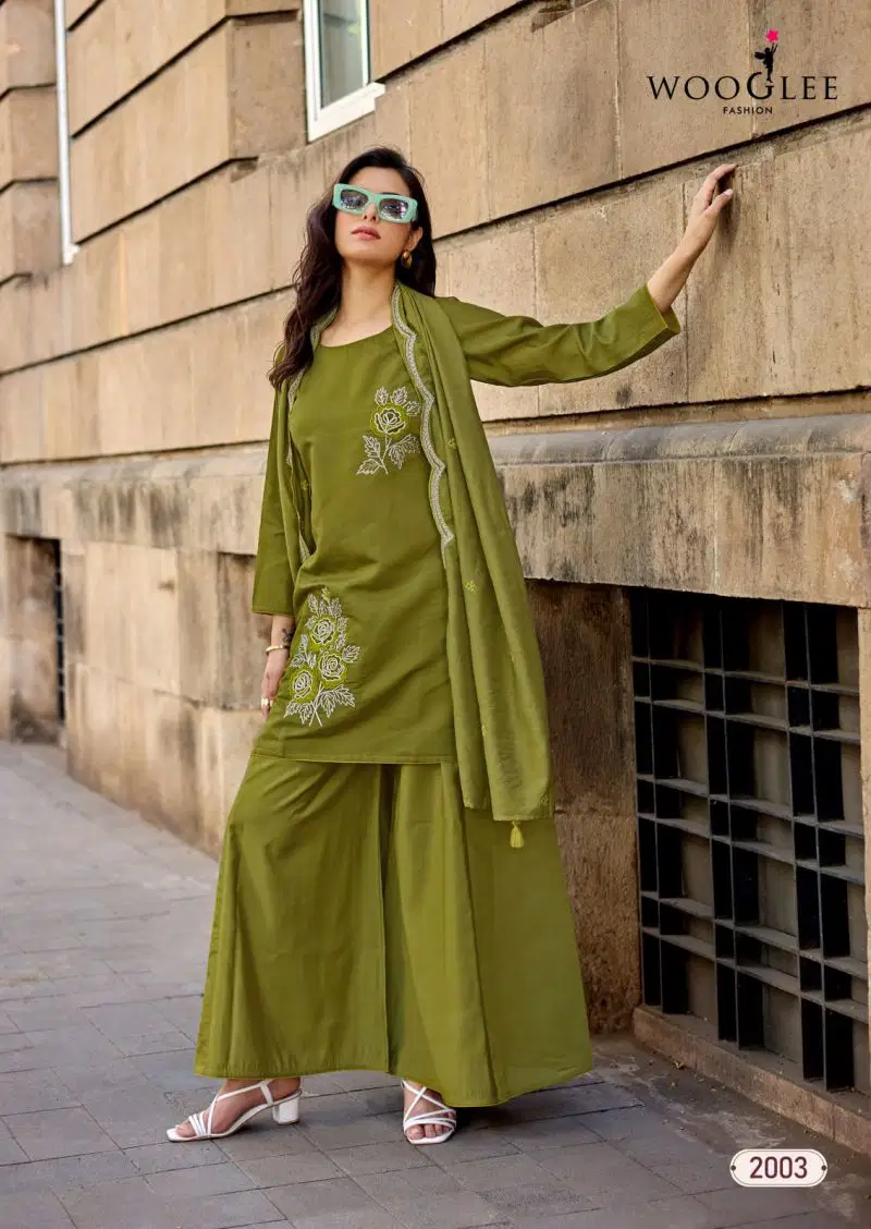 Wooglee Blue Pearl Russian Viscose Hand And Thread Work Kurti With Bottom Dupatta Wholesale 4 Beautiful Wooglee Blue Pearl Russian Viscose Hand And Thread Work Kurti With Bottom Dupatta Wholesale 2026